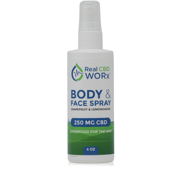 Quench – Body and Face Spray with Aloe Vera, Grapefruit & Lemongrass – 250 MG CBD – 4 oz